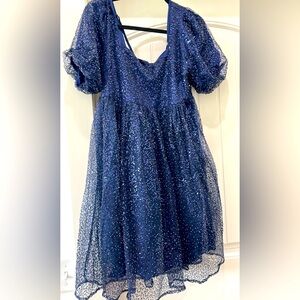 Medium Sequin Navy Party Dress